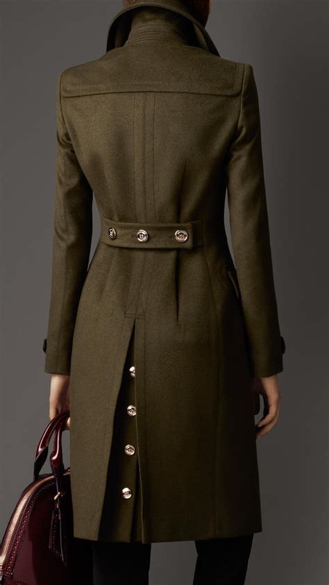 burberry olive jacket|Burberry cashmere jacket.